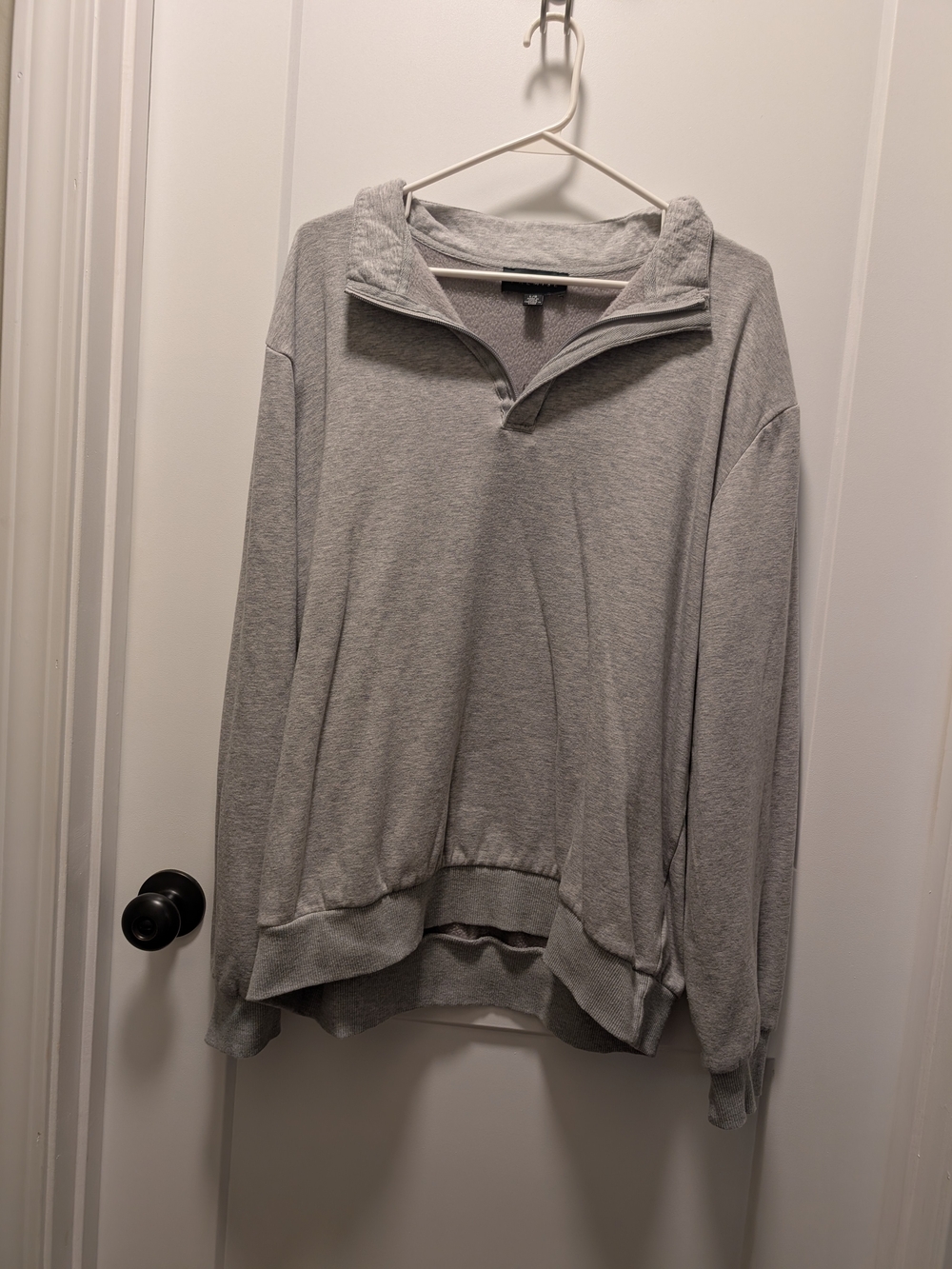 Premise Light Gray Zip-Up Pullover Sweatshirt